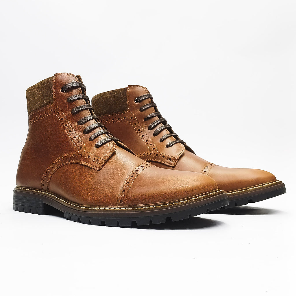 Botas Torino En Cuero Coñac