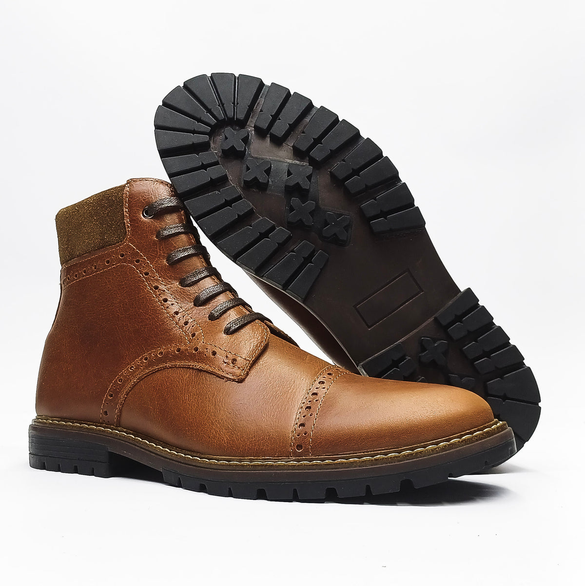 Botas Torino En Cuero Coñac
