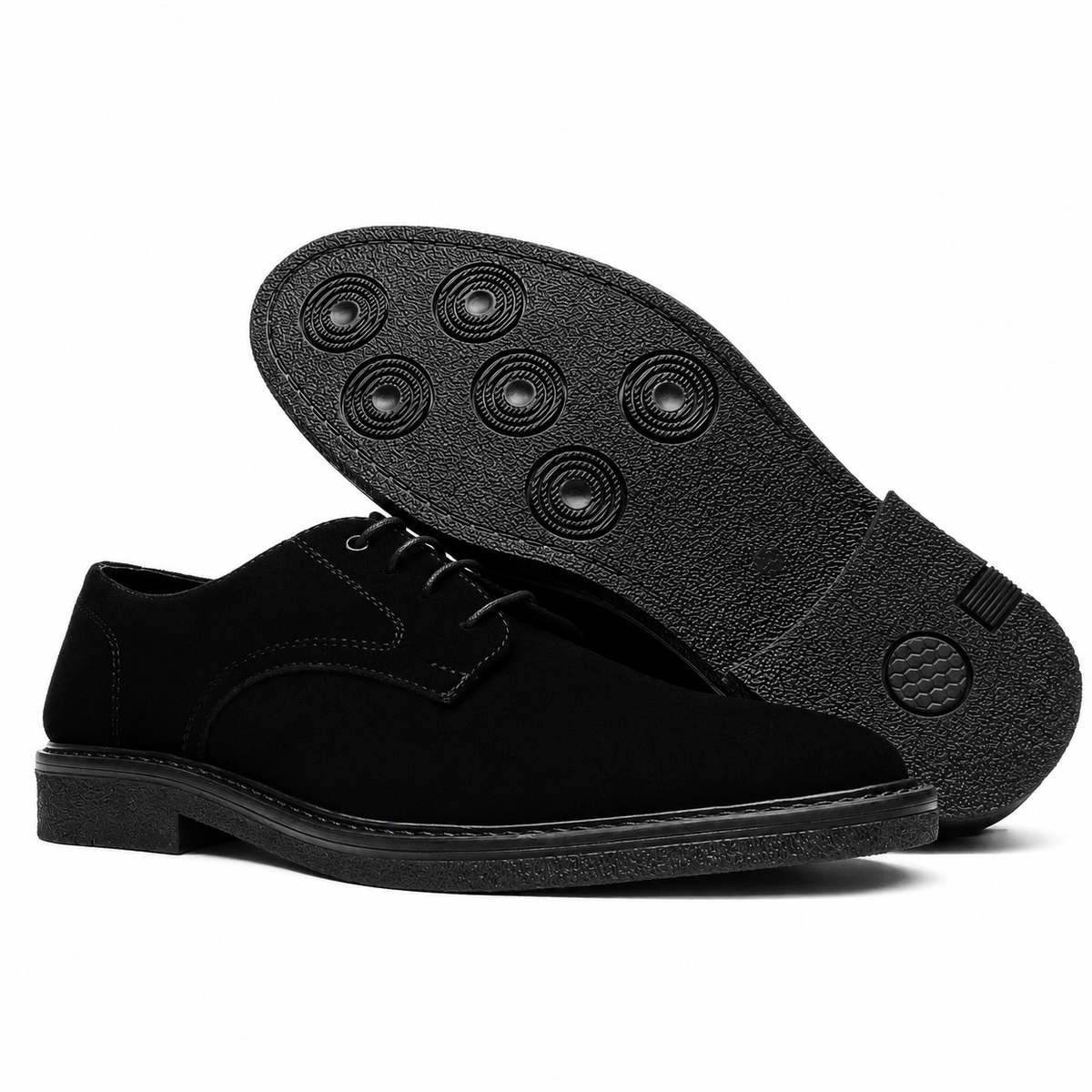 Zapatos Milano En Gamuza Negra