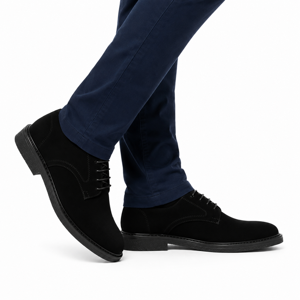 Zapatos Milano En Gamuza Negra