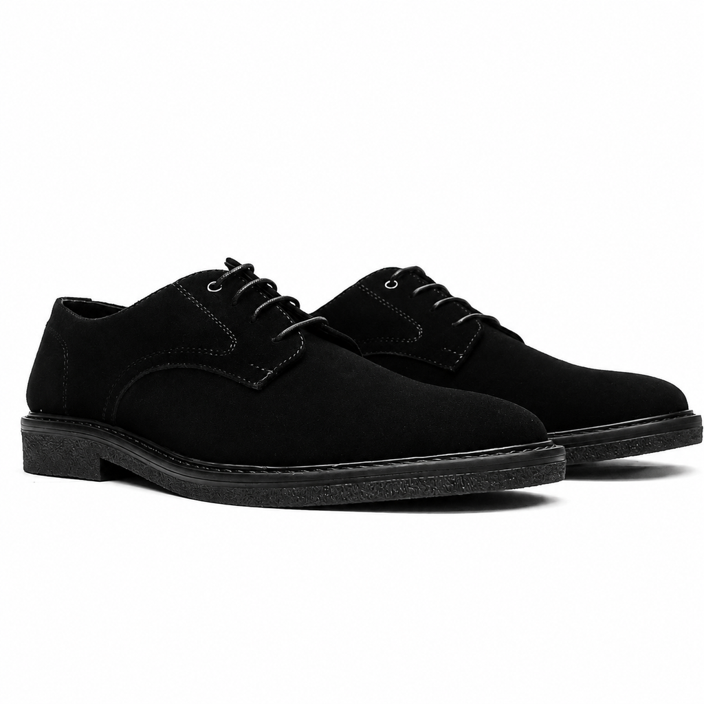 Zapatos Milano En Gamuza Negra