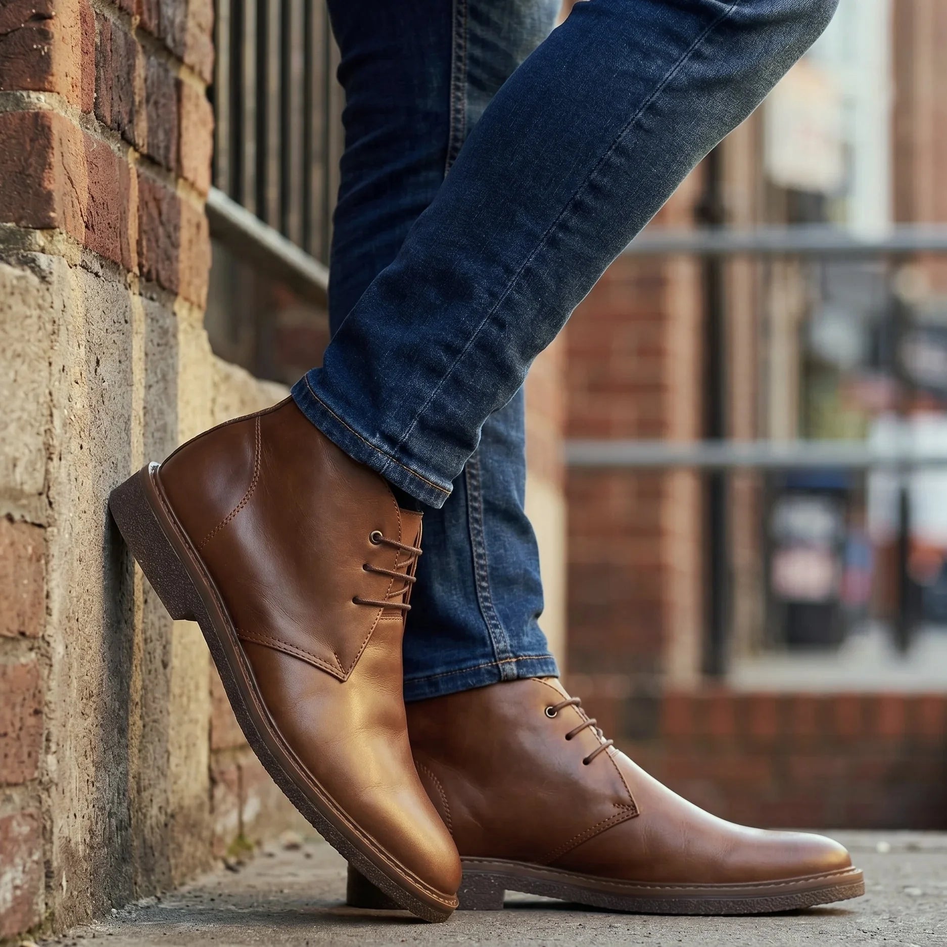 Botas Chukka Classic Cuero Coñac