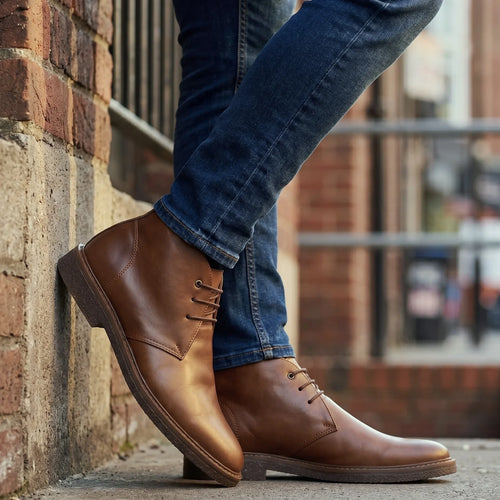 Botas Chukka Classic Cuero Coñac