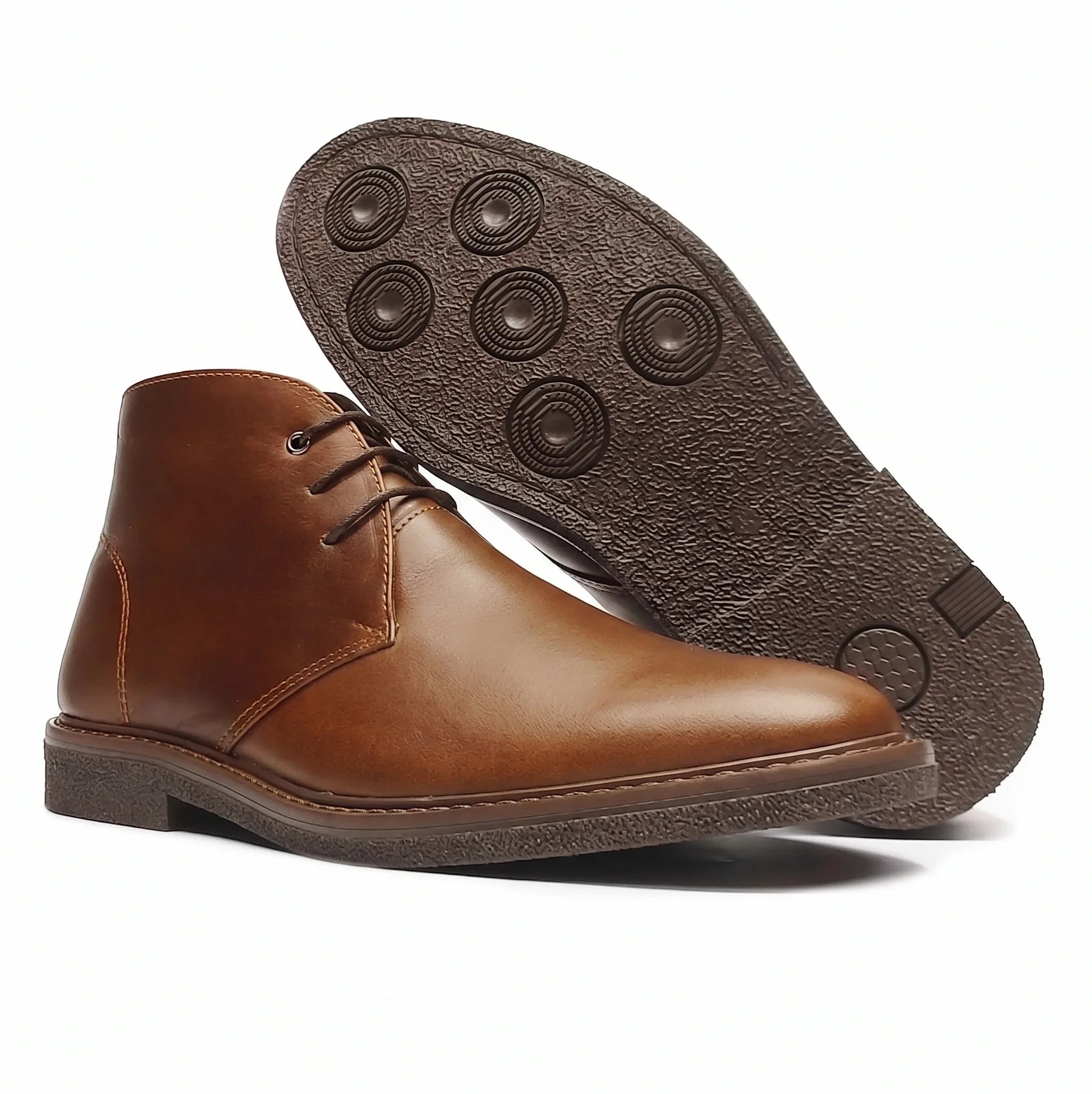 Botas Chukka Classic Cuero Coñac