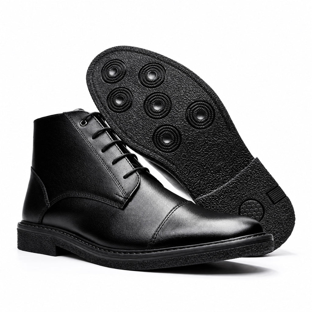 Botas Roma En Cuero Negro