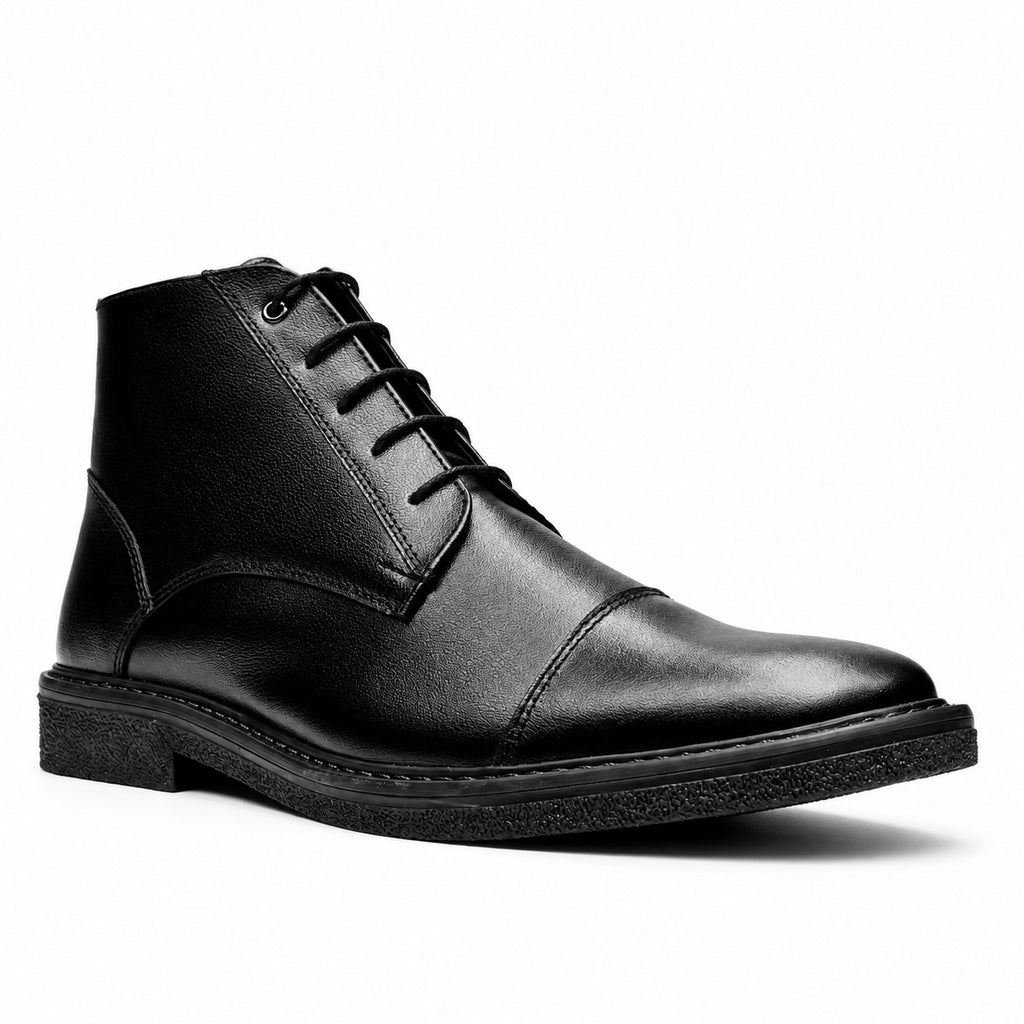 Botas Roma En Cuero Negro