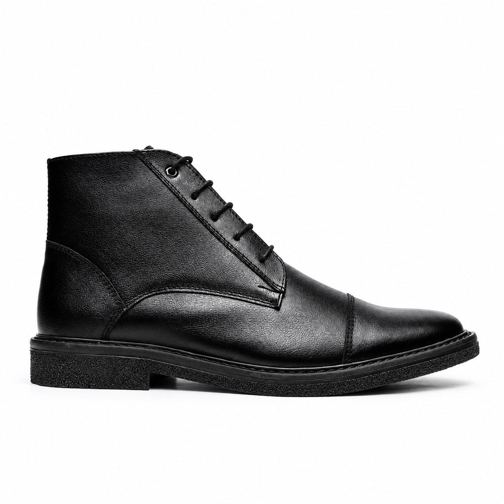 Botas Roma En Cuero Negro
